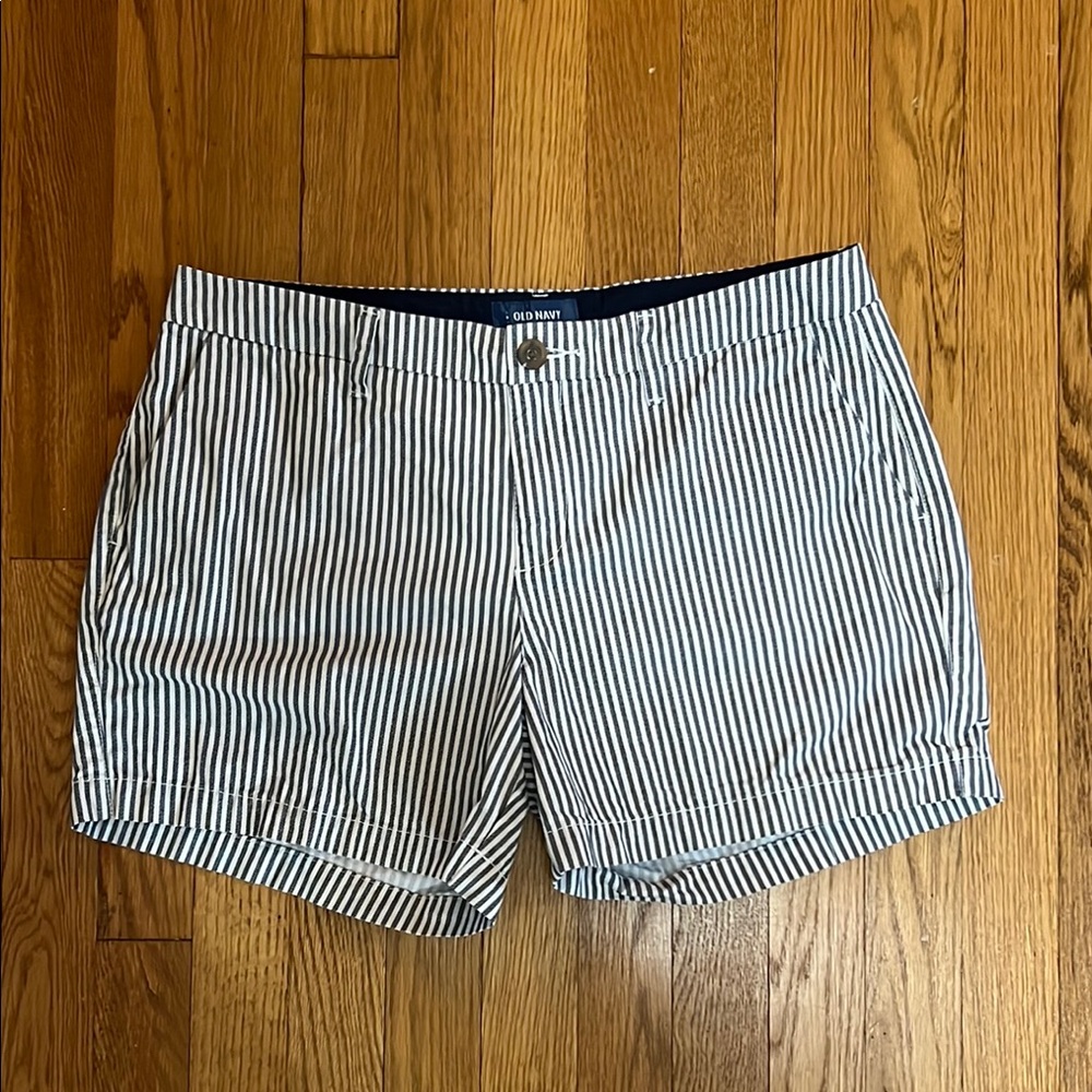 Old Navy Striped Shorts - Navy and White